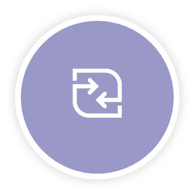 Feeding into each other icon